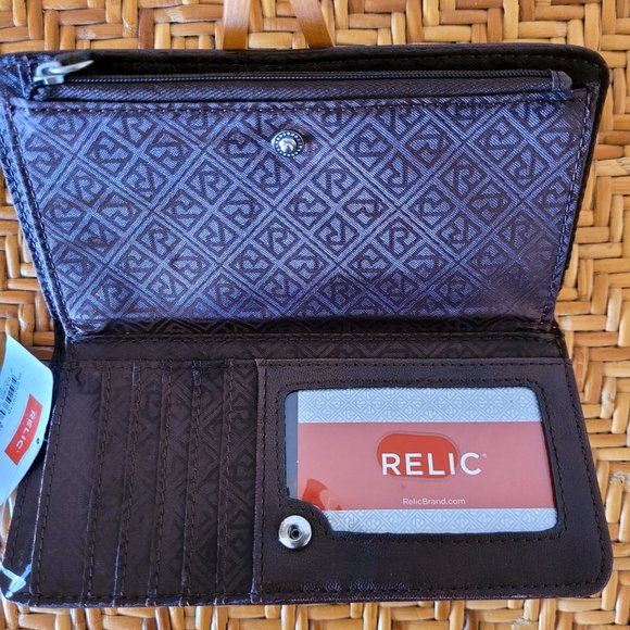 Relic Heather Checkbook Gold New With Tags - Picture 3 of 5